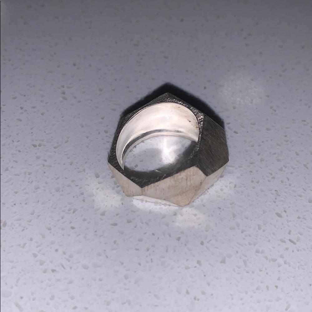 Brushed Silver Ring - Picture 2 of 3